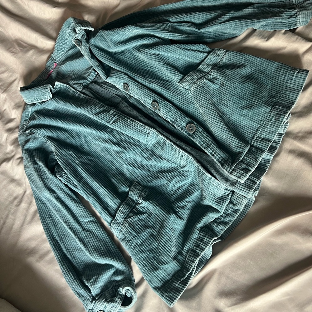 Free People Women's Teal Corduroy Jacket